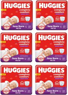 Huggies DRY PANT NEW BORN /XS 10 PANT [PACK OF 6] 60 PCS - XS