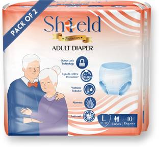 SHIELD Premium Pant Style | Pack of 2 | Adult Diapers - L