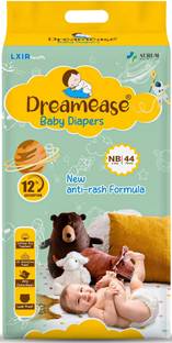 Dreamease New Born Baby Diapers Anti-rash Formula 12hours Absorption - New Born