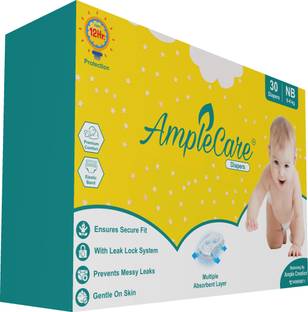 AmpleCare Baby Pant Diapers with Elastic Band And Soft Cotton Layer - New Born