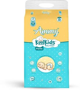 AMMY KOOL KIDS Extra Absorb Baby Diaper Pants, Rash Free Diaper Pants for Babies (4-8 Kg) - S