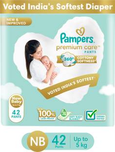 Pampers Premium Care Diaper Pants with 360 Cottony Softness - New Born