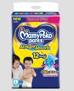 MAMY POKO PANTS All Night Absorb Pants Style baby Diapers Large(9 to 14 kg) - L