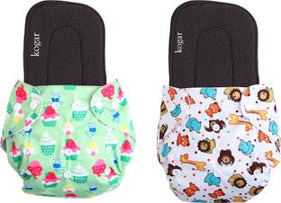 kogar Print Reusable Cloth Diapers + Insert Pad Washable 100% Absorption 0-3 yrsJi111 - L - XL