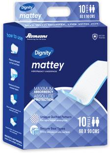 DIGNITY Disposable Underpads, 60x90 cm, 10 Pcs/Pack (Pack of 1) Adult Diapers - L