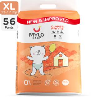 MYLO Baby Diaper Pants|Super Absorbent with Aloe Vera|Leak Proof|Anti Rash|Jumbo Pack - XL