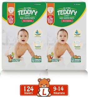 TEDDYY Easy Diaper Pants with Rash Protection and 3x Faster absorption Technology - L