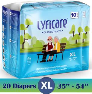 lyficare Classic Pants | Waist Size (35-54 Inch) Adult Diapers - XL
