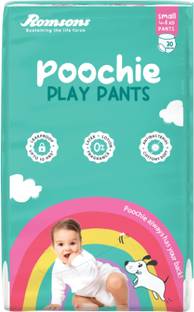 Romsons Poochie Play Baby Diaper Pants| 4-8 Kg | Wetness Indicator | Cottony Soft - S