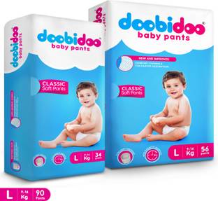 Doobidoo Newly Improved Classic Soft Diaper Anti-Leak Highly Absorbent Baby Pant 9-14 Kg - L