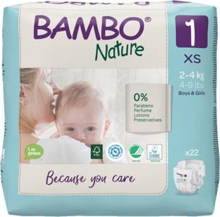 Bambo Nature Eco-friendly Tape Diapers with Wetness Indicator - XS
