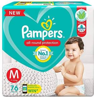 Pampers All round Protection Pants, Medium size baby diapers - M