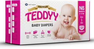TEDDYY Baby Diapers Pants Premium New Born 21 Count - New Born