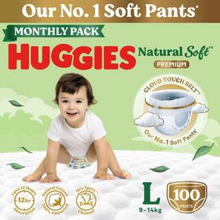 Huggies Natural Soft Premium Baby, Cloud Softness All Over, Large - L