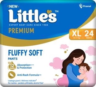 Little's Comfy Baby Pants Diapers with Wetness Indicator and 12 hours Absorption | Extra Large - XL