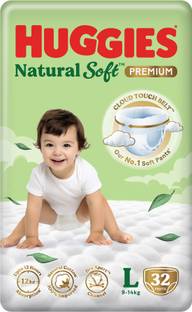 Huggies Natural Soft Premium Baby, Cloud Softness All Over, Large - L