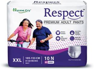 RESPECT Adult Diaper Pants Style for Unisex with Wetness Indicator (41-60 Inches) Adult Diapers - XXL