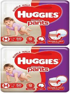 Huggies Wonder Pants Diapers Medium Size ( M 50 Pack of 2 ) ( 100 Pieces ) - M