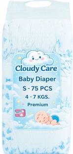 CloudyCare DRY Baby Diaper Pants Small S Size | Super Soft | Long Lasting Diaper - S