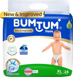 BUMTUM Baby Diaper Pants Double Layer Leakage Protection high Absorb Technology - XL