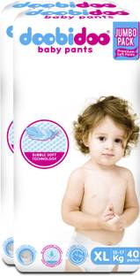 Doobidoo Baby Pants XL Size Rash Free Soft Diapers Anti-Leak Highly Absorbent 12-17Kg - XL