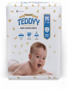 TEDDYY Baby Diapers Pants Premium Medium 15 Count - M