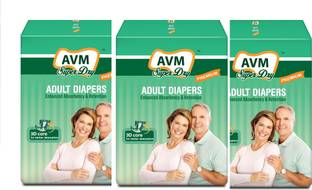 AVM Super Dry Premium Extra Large Size Tape Style Adult Diapers - XL