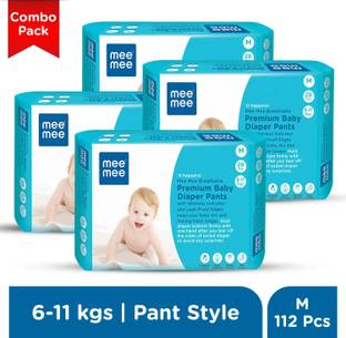 MeeMee Baby Diaper Pants, Wetness Indicator, Leakage Protection, High Absorb Technology - M