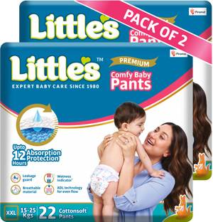 লিটল'স্ Comfy Baby Pants Diapers with Wetness Indicator and 12 hours Absorption |XXL - XXL