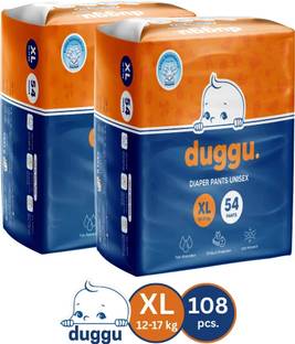 Duggu Soft Baby Diaper Pants | 12-17 kg | Up to 10 Hours Absorption | Pack of 2 - XL