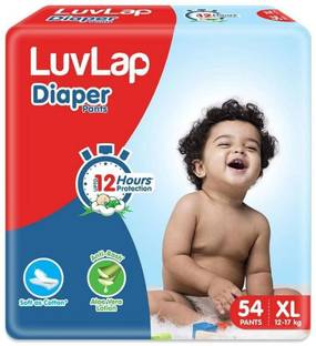 LuvLap BABY DIAPER PANTS, SIZE XL ,54 PCS PACK, FOR BABY WEIGHT 12-17 KGS - XL