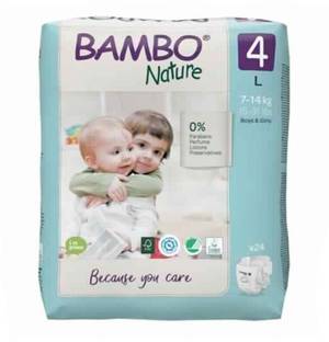 Bambo Nature Eco-friendly Tape Diapers with Wetness Indicator - L
