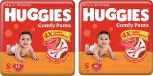 Huggies Wonder Pants Small (S) Size Baby Diaper Pants S-40 (PACK OF 2) - S