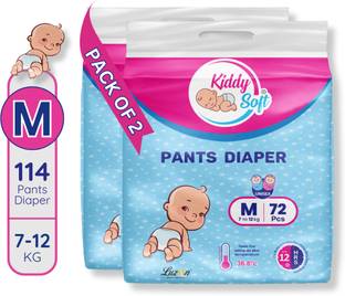 KiddySoft Soft & Comfortable Baby Pant Diapers - M
