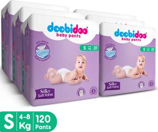 Doobidoo Silky Soft Baby Diaper Pant Small Rash Free Anti-Leak Highly Absorbent 4-8 kgs - S