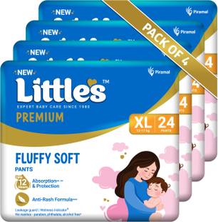 Little's Comfy Baby Pants Diapers with Wetness Indicator and 12 hours Absorption | Monthly Pack | Extra Large - XL