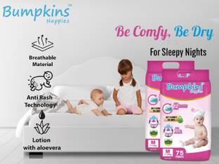 Bumpkins Fresh Baby Diapers Pants | Wetness Indicator | Upto 12 Hrs Absorption - M