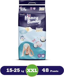 HONEY BUNNY Baby Diaper Pants with bubble top sheet| Extra Soft | 12 Hour protection - XXL