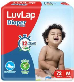 LuvLap Baby Diaper Pants Medium Size, with Aloe Vera Lotion, 72\Pack (Pack of 1) - M