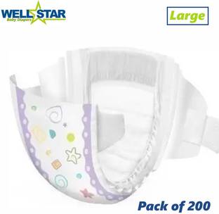 Wellstar Super Soft Baby Diaper (Open Tape ) with High Absorb Technology Large - L