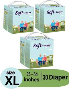 soft & secure Pull Ups Pants Adult Diapers XL-Size 30-Pieces|,Waist Size (35-54 Inch) Adult Diapers - XL