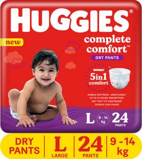 Huggies Complete Comfort Dry Pants Large with 5 in 1 Comfort - L