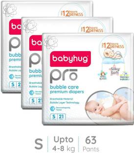 babyhug Pro Bubble Care Premium Pant **Style** Diapers Small - 21 Pieces - (Pack of 3) - S
