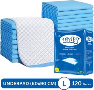 PH TIDY Disposable, Soft and Super Absorbent Underpads | (60x90 CM) | Pack of 12 | Adult Diapers - L