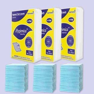Hygienica 90 X 60 CM Disposable Under Sheet Super Absorbent Polymer & Soft Surface Adult Diapers - L