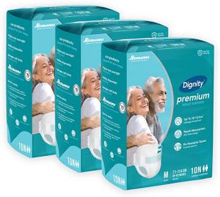 DIGNITY Premium Tape Style Adult Diapers - M
