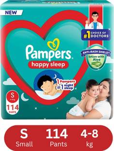 Pampers Anti rash lotion with Aloe vera baby Small size diaper pants(Pack of 3) - S