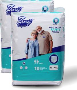 ZORIF COMFORT ADULT PREMIUM PULL-UP PANTS SIZE (XL-XXL PACK OF 2) TOTAL 10*2=20 PIECES Adult Diapers - XL - XXL