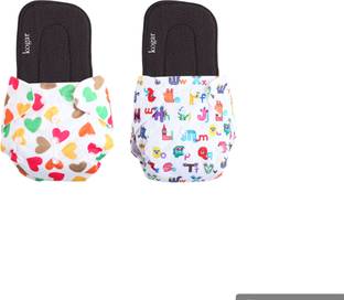kogar Print Reusable Cloth Diapers + Insert Pad Washable 100% Absorption 0-3 yrsL16 - L - XL