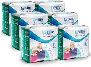 lyfcare Pull-Up Pants | Waist Size (30-39 Inch) Adult Diapers - L